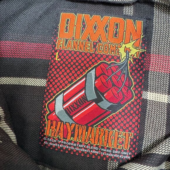 Dixxon Hay Market Flannel Shirt Men's Large L Long Sleeve Button Up  Plaid - Picture 2 of 7